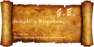Gulyás Blandina névjegykártya